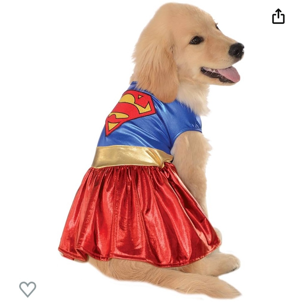 DC Comics Pet Costume, X-Large, Supergirl, Blue